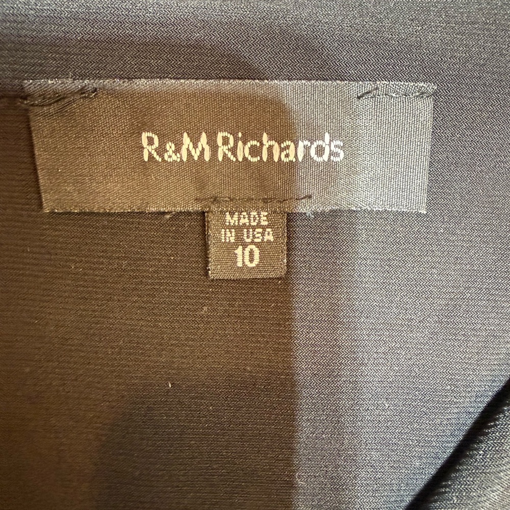 R&M Richards Black Long Sleeve Dress with Flared Sleeves - Picture 5 of 8